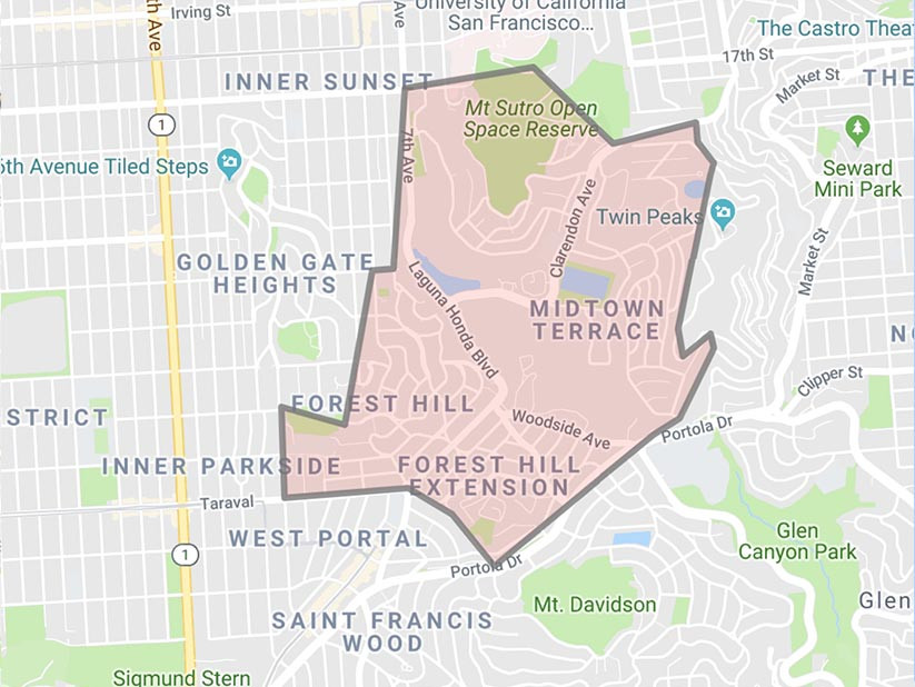 forest hill map san francisco
