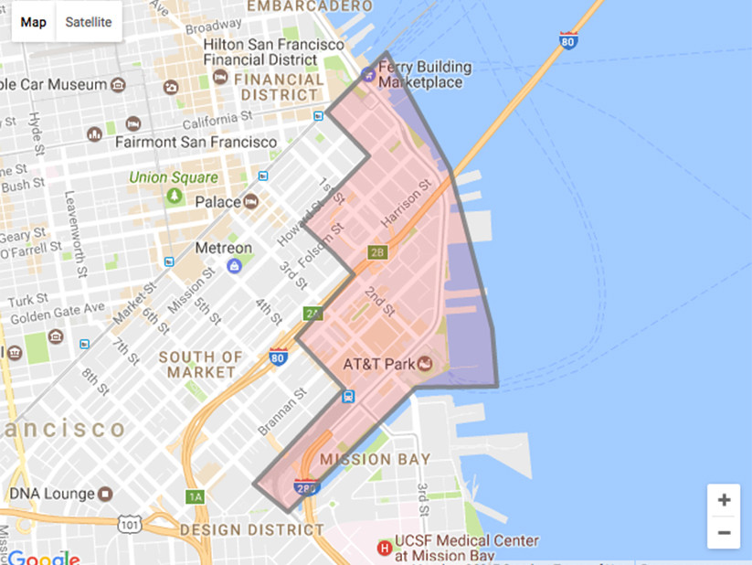 South Beach Map, San Francisco