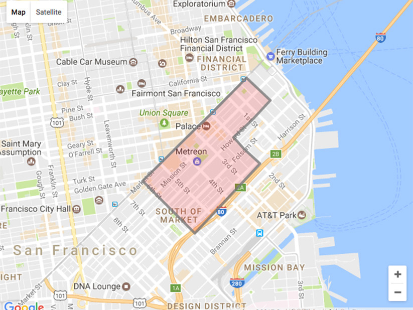 Yerba Buena Map, San Francisco